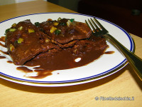 Parmigiana di melanzane con la cioccolata