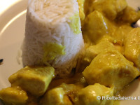 Pollo al curry e riso basmati